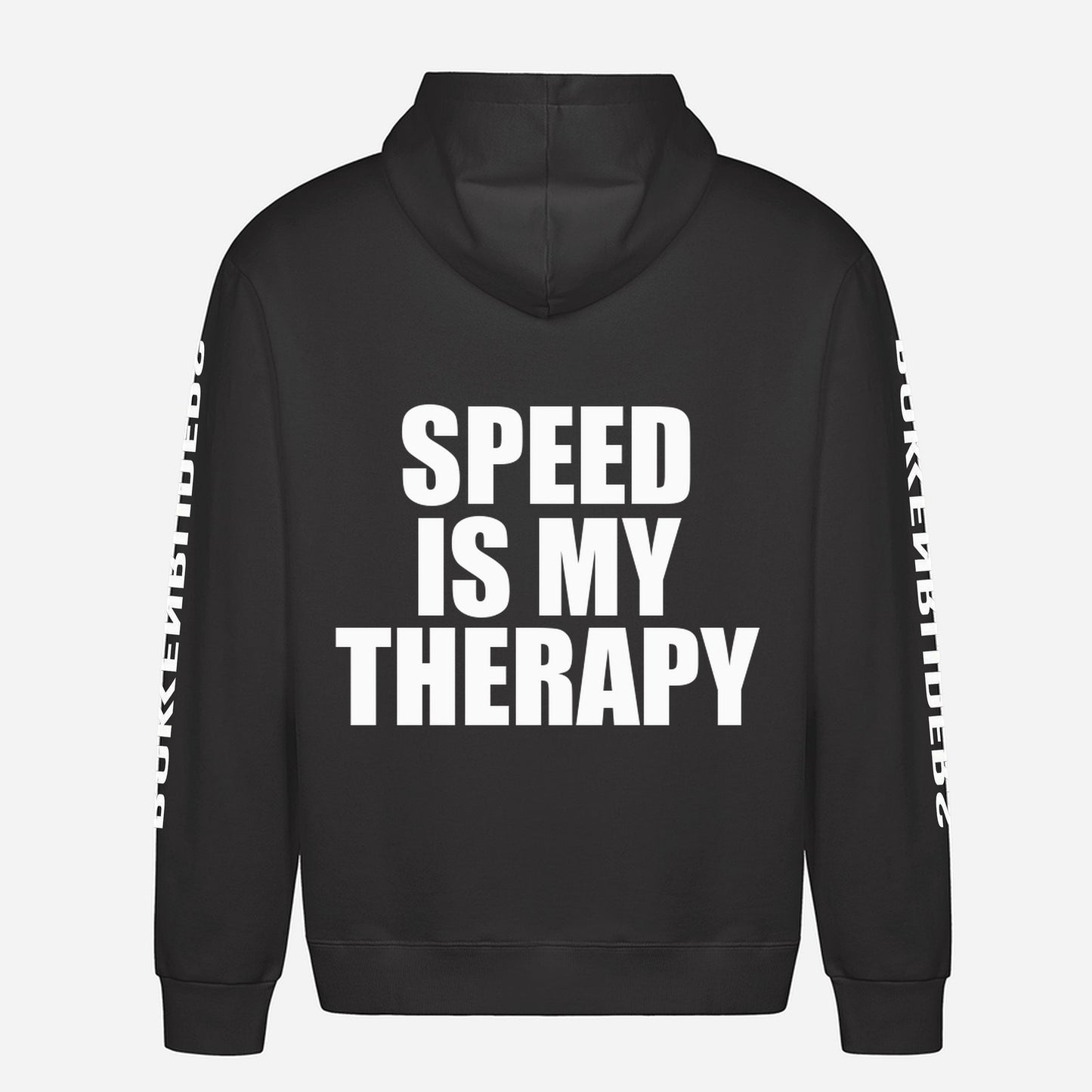 Speed Is My Therapy Hoodie – achterkant met grote rugprint