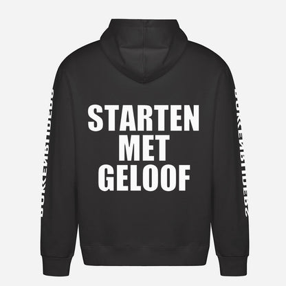 Starten Met Geloof Hoodie – achterkant met grote rugprint