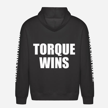 Torque Wins Hoodie – achterkant met grote rugprint