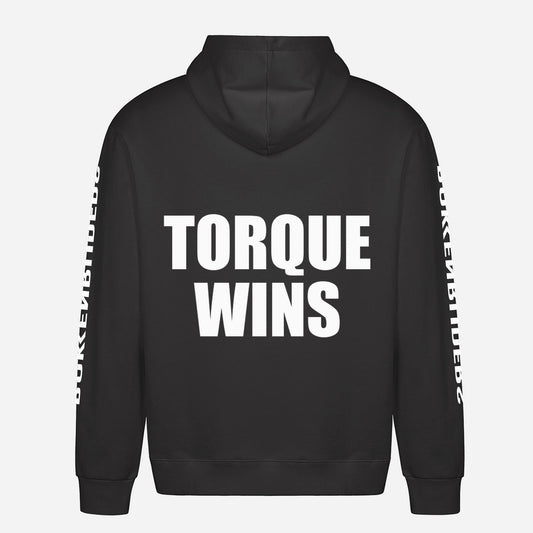 Torque Wins Hoodie – achterkant met grote rugprint