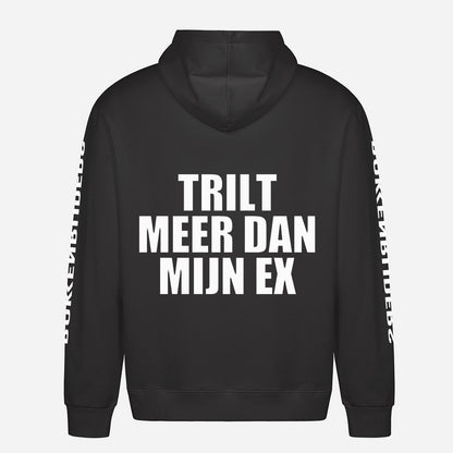 Trilt Meer Dan Mijn Ex Hoodie – achterkant met grote rugprint