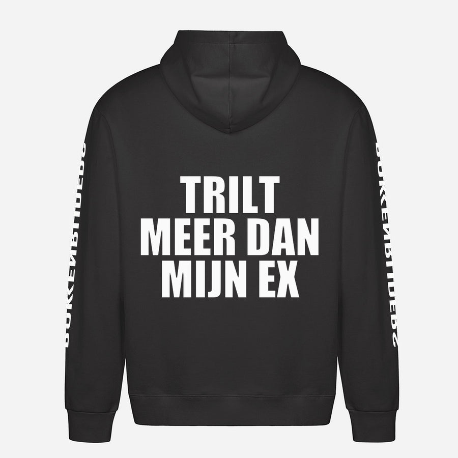 Trilt Meer Dan Mijn Ex Hoodie – achterkant met grote rugprint
