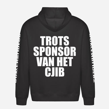 Trots Sponsor Van Het CJIB Hoodie – achterkant met grote rugprint