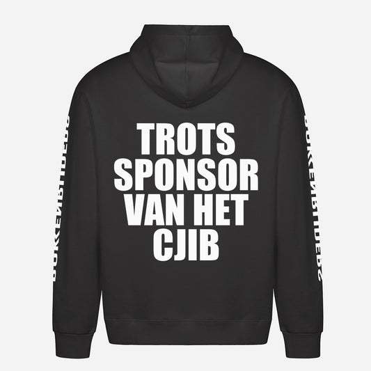 Trots Sponsor Van Het CJIB Hoodie – achterkant met grote rugprint