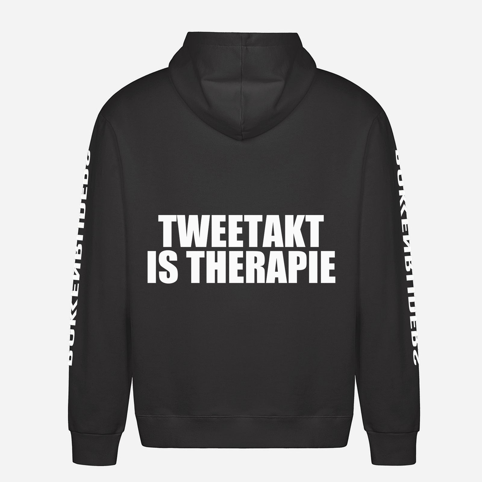 Tweetakt Is Therapie Hoodie – achterkant met grote rugprint