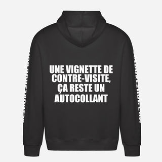 Une vignette de contre visite, ça reste un autocollant Hoodie
