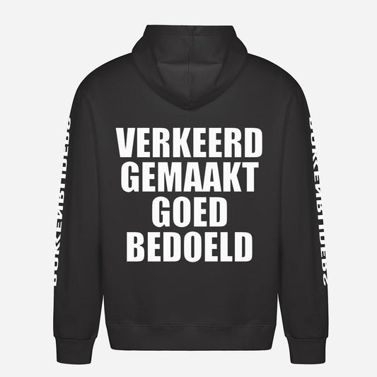 Verkeerd Gemaakt Goed Bedoeld Hoodie – achterkant met grote rugprint