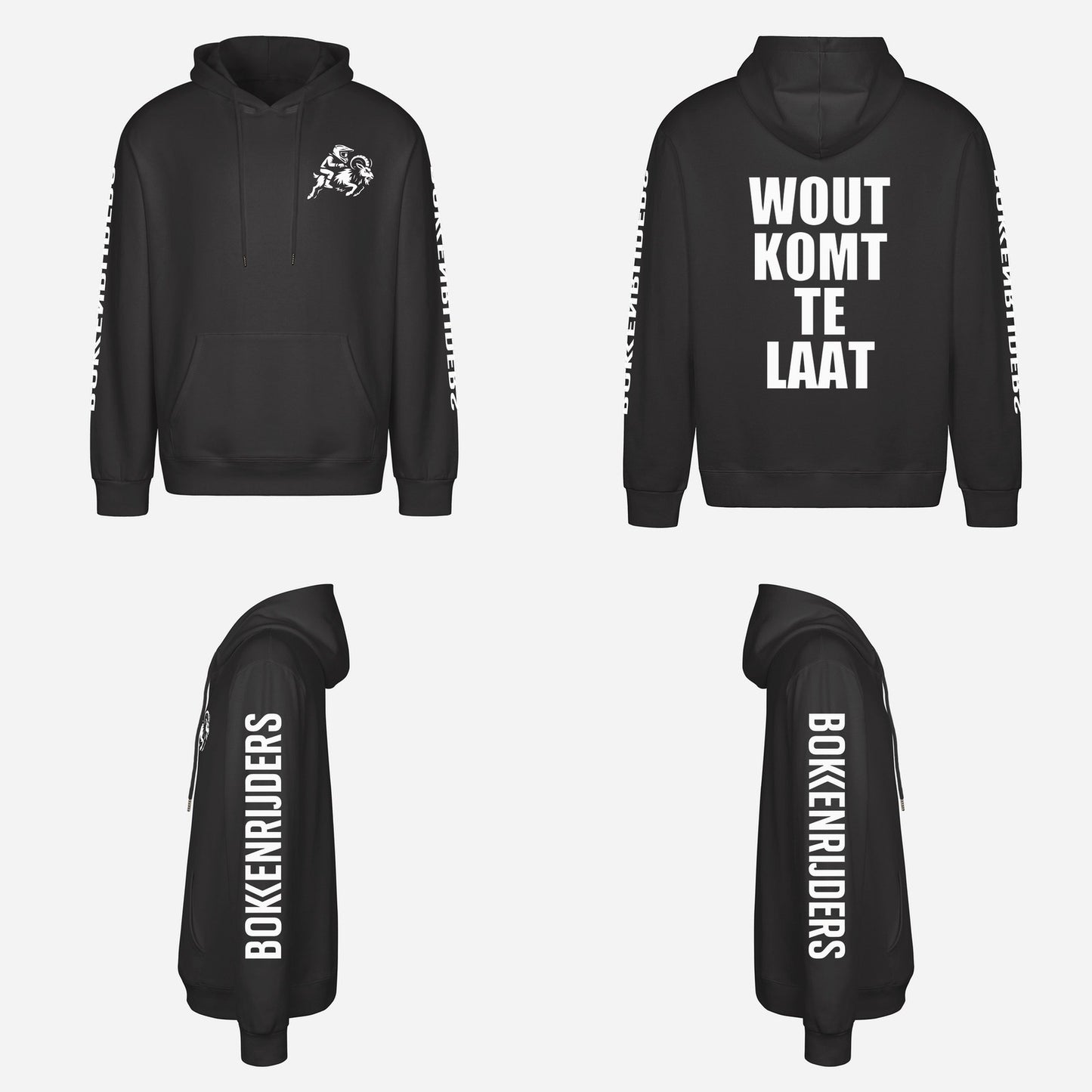 Wout Komt Te Laat Hoodie – overzicht van de hoodie