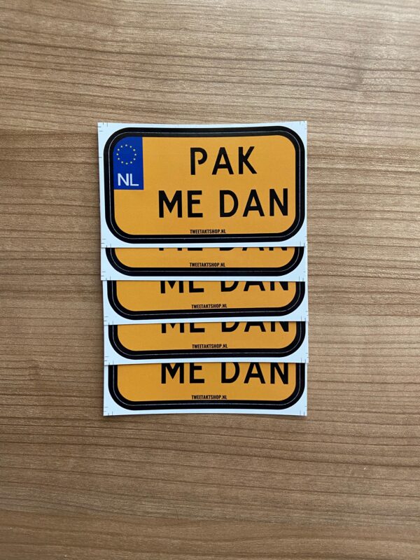 5X PAK ME DAN KENTEKEN STICKER - Afbeelding 2