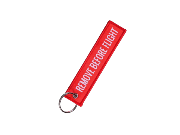 REMOVE BEFORE FLIGHT sleutelhanger