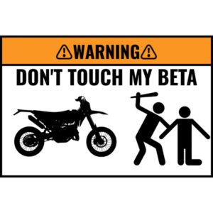 Custom DON'T TOUCH MY BIKE Sticker 5 Stuks