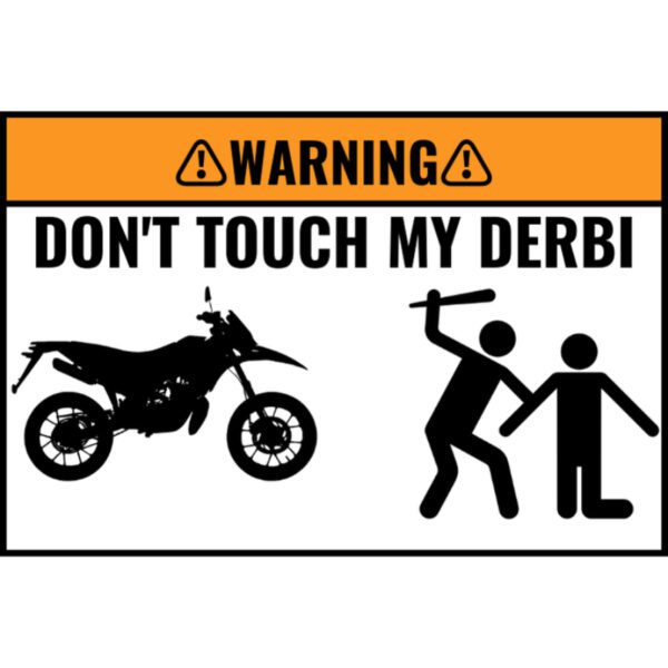 Custom DON'T TOUCH MY BIKE Sticker 5 Stuks - Afbeelding 3