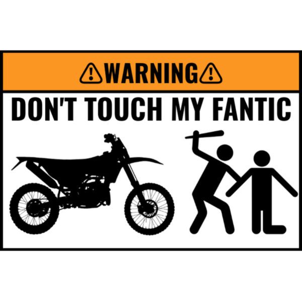Custom DON'T TOUCH MY BIKE Sticker 5 Stuks - Afbeelding 4