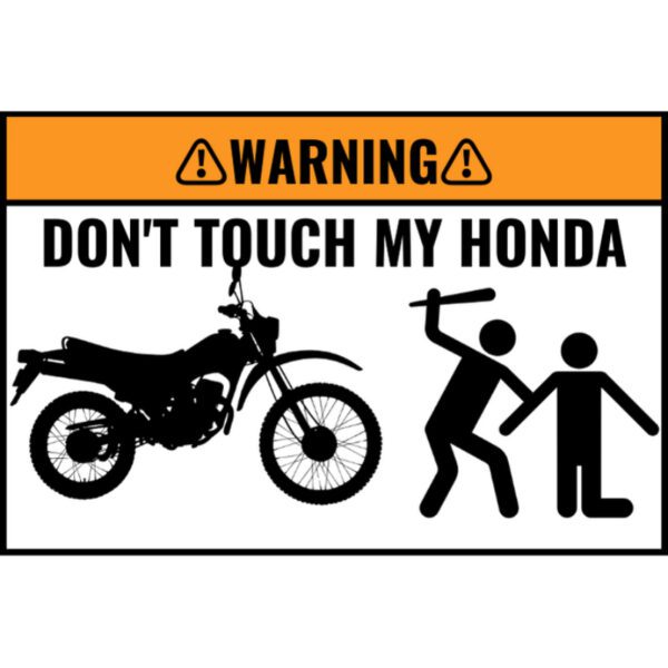 Custom DON'T TOUCH MY BIKE Sticker 5 Stuks - Afbeelding 5