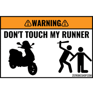 Custom DON'T TOUCH MY SCOOTER Sticker 5 Stuks