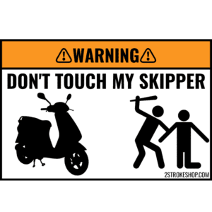 Custom DON'T TOUCH MY SCOOTER Sticker 5 Stuks - SKIPPER