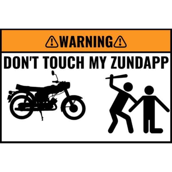 Custom DON'T TOUCH MY BIKE Sticker 5 Stuks - Afbeelding 13